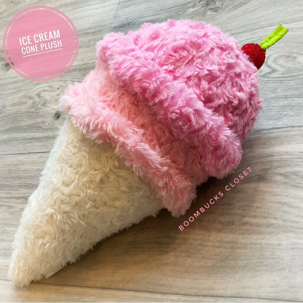 Ice Cream Cone Plush Decor Pillow
